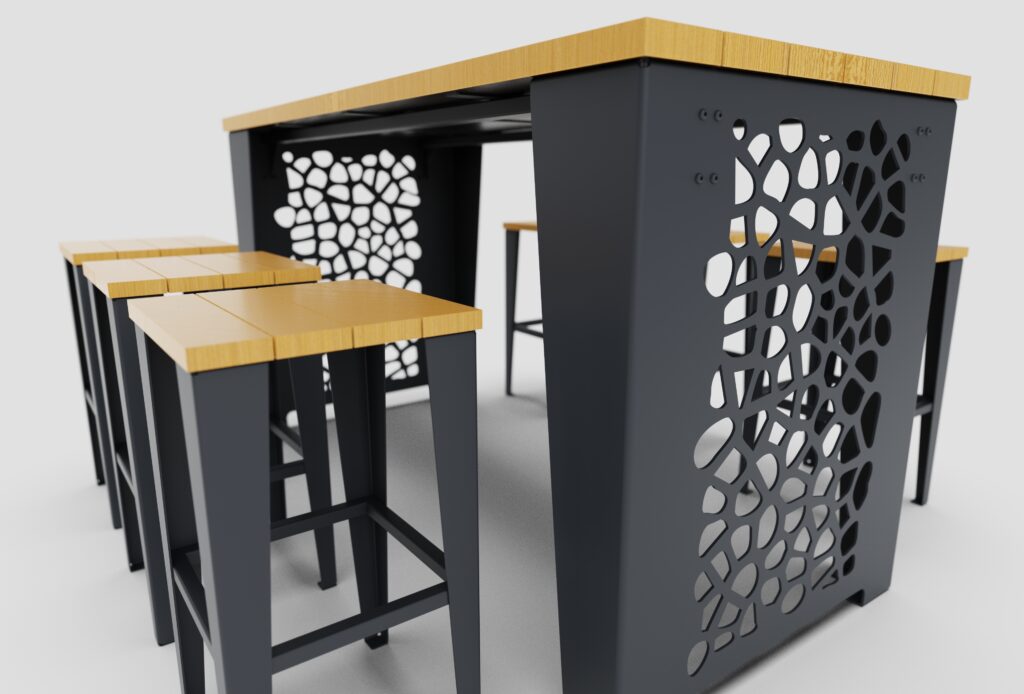 Lauakomplekt Stand kivimustriga